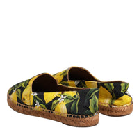 Dolce & Gabbana Multicolor Lemon Slip On Espadrilles Shoes