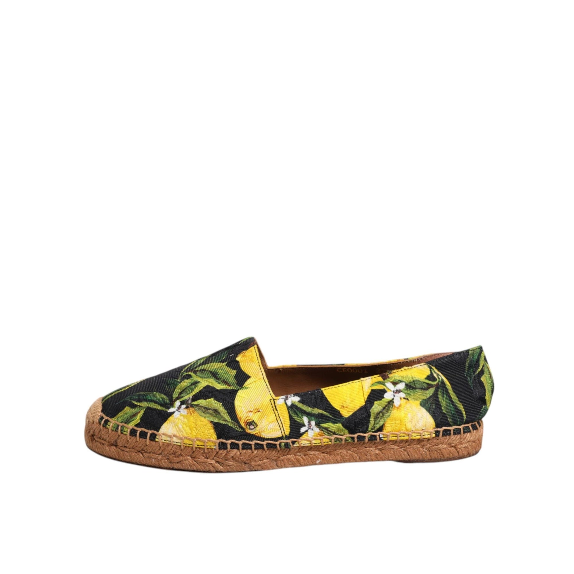 Dolce &amp; Gabbana Multicolor Lemon Slip On Espadrilles Shoes
