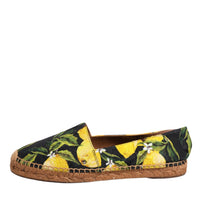 Dolce & Gabbana Multicolor Lemon Slip On Espadrilles Shoes