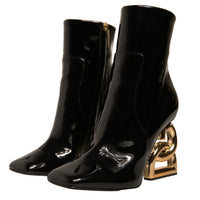 Dolce & Gabbana Black Jackie Leather Mid Calf Boots Shoes