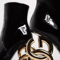 Dolce & Gabbana Black Jackie Leather Mid Calf Boots Shoes