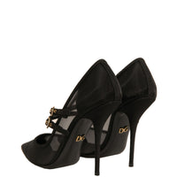 Dolce & Gabbana Black Mesh Mary Jane High Heels Pumps Shoes