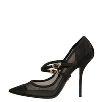 Dolce & Gabbana Black Mesh Mary Jane High Heels Pumps Shoes