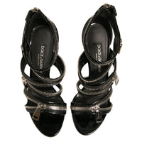 Dolce & Gabbana Black Stiletto Heels Keira Sandals Shoes