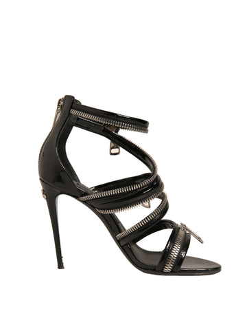 Dolce & Gabbana Black Stiletto Heels Keira Sandals Shoes