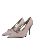 Dolce & Gabbana White Leather High Heels Women Pumps Shoes