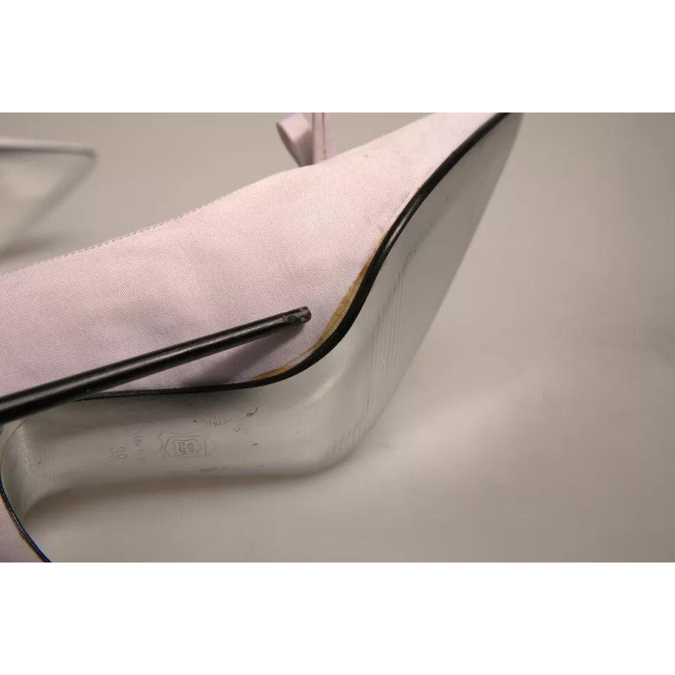 Dolce &amp; Gabbana White Leather High Heels Women Pumps Shoes