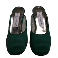 Dolce & Gabbana Green Suede Leather High Heel Pumps Shoes