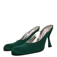 Dolce & Gabbana Green Suede Leather High Heel Pumps Shoes