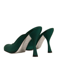 Dolce & Gabbana Green Suede Leather High Heel Pumps Shoes