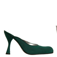 Dolce & Gabbana Green Suede Leather High Heel Pumps Shoes