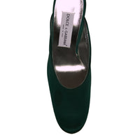 Dolce & Gabbana Green Suede Leather High Heel Pumps Shoes