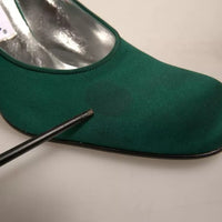 Dolce & Gabbana Green Suede Leather High Heel Pumps Shoes