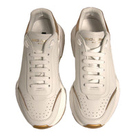 Dolce & Gabbana White Gold Daymaster Low Top Sneakers Shoes