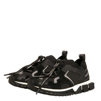 Dolce & Gabbana Black Mesh Sorrento Trekking Sneakers Shoes