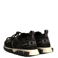 Dolce & Gabbana Black Mesh Sorrento Trekking Sneakers Shoes