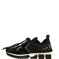 Dolce & Gabbana Black Mesh Sorrento Trekking Sneakers Shoes