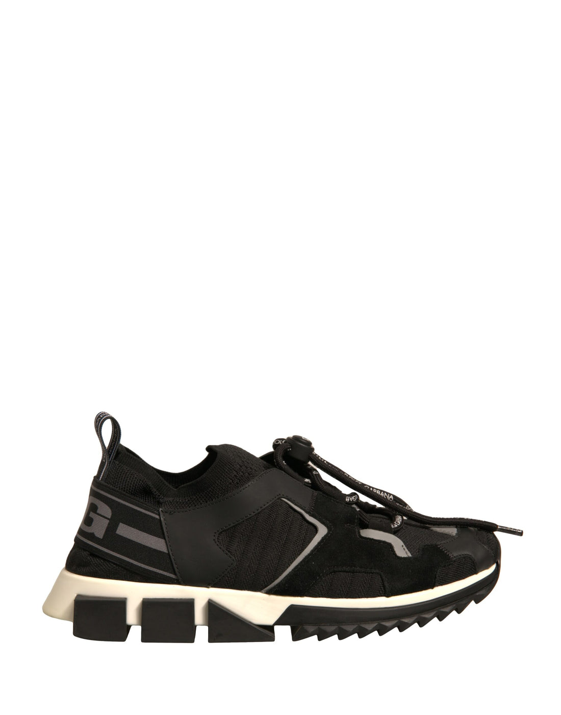 Dolce & Gabbana Black Mesh Sorrento Trekking Sneakers Shoes