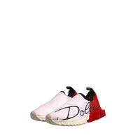 Dolce & Gabbana White Red Low Top Sorrento Sneakers Shoes