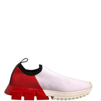 Dolce & Gabbana White Red Low Top Sorrento Sneakers Shoes