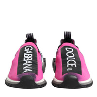 Dolce & Gabbana Fuchsia White Slip On Sorrento Sneakers Shoes