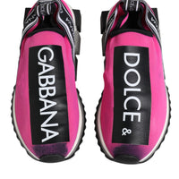 Dolce & Gabbana Fuchsia White Slip On Sorrento Sneakers Shoes