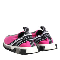 Dolce & Gabbana Fuchsia White Slip On Sorrento Sneakers Shoes