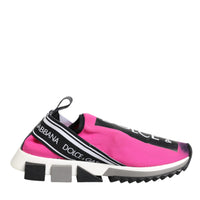 Dolce & Gabbana Fuchsia White Slip On Sorrento Sneakers Shoes