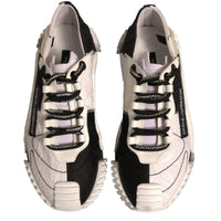 Dolce & Gabbana White Black NS1 Low Top Sports Sneakers Shoes