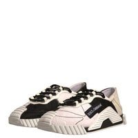 Dolce & Gabbana White Black NS1 Low Top Sports Sneakers Shoes