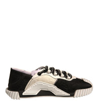 Dolce & Gabbana White Black NS1 Low Top Sports Sneakers Shoes