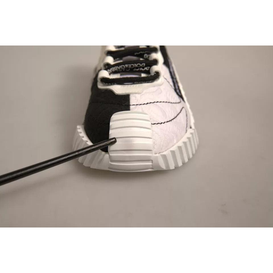 Dolce &amp; Gabbana White Black NS1 Low Top Sports Sneakers Shoes