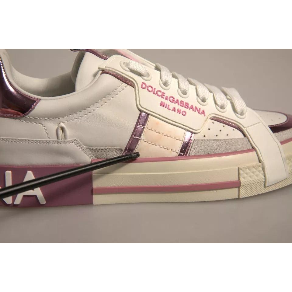 Dolce &amp; Gabbana Multicolor Logo CUSTOM 2.Zero Sneakers Shoes