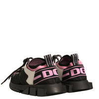 Dolce & Gabbana Black Pink Sorrento Trekking Sneakers Shoes