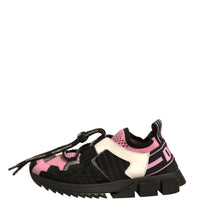 Dolce & Gabbana Black Pink Sorrento Trekking Sneakers Shoes