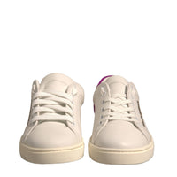 Dolce & Gabbana White Suede Leather Low Top Sneakers Shoes