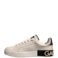 Dolce & Gabbana White Leather Classic Low Top Sneakers Shoes