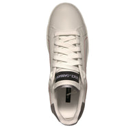 Dolce & Gabbana White Leather Classic Low Top Sneakers Shoes