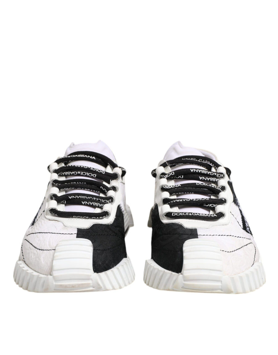 Dolce & Gabbana White Black NS1 Low Top Sneakers Shoes