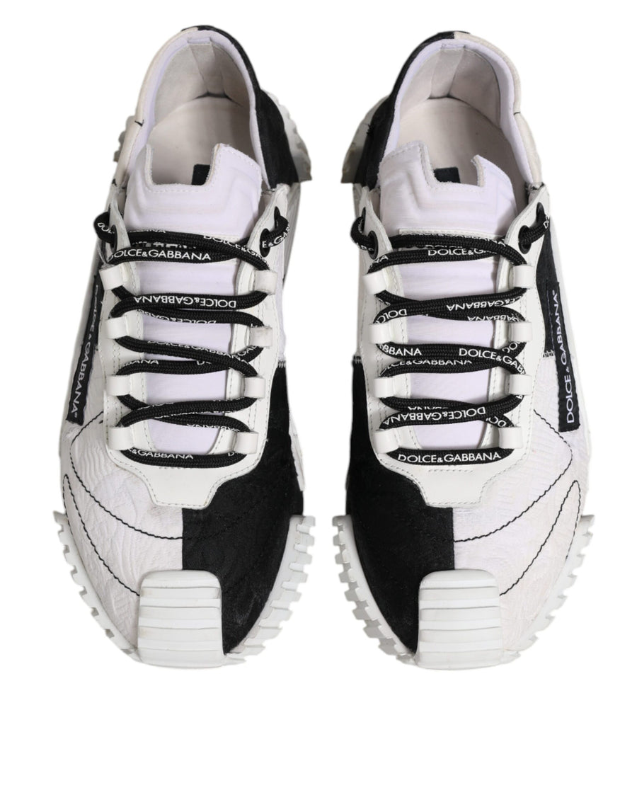 Dolce & Gabbana White Black NS1 Low Top Sneakers Shoes