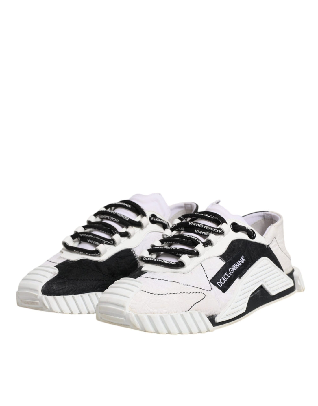 Dolce & Gabbana White Black NS1 Low Top Sneakers Shoes