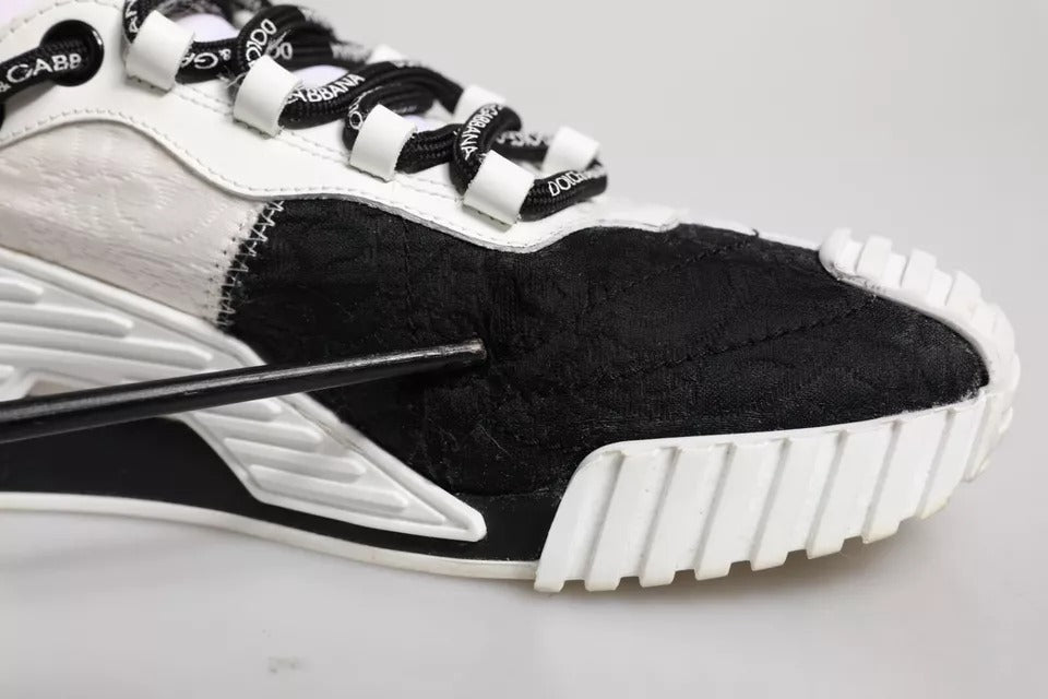 Dolce & Gabbana White Black NS1 Low Top Sneakers Shoes