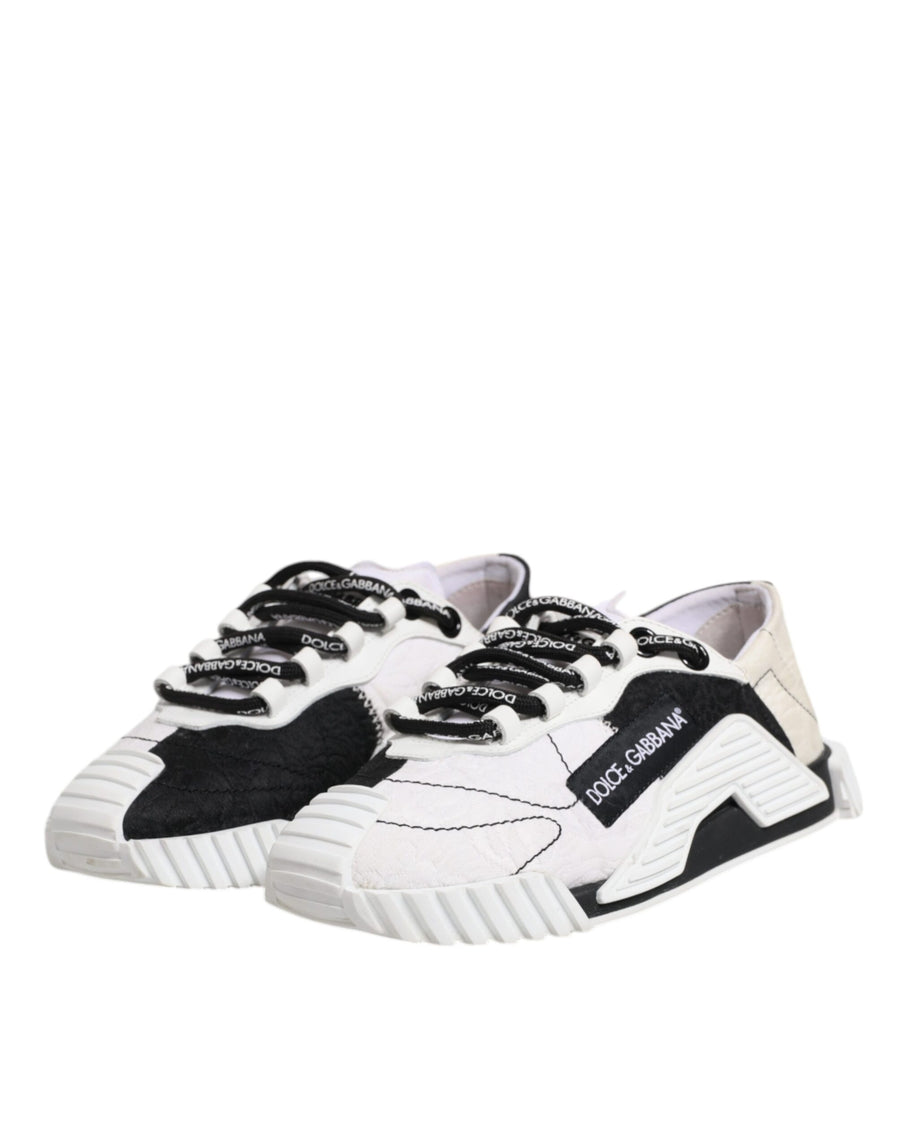 Dolce & Gabbana White Black NS1 Low Top Sneakers Shoes