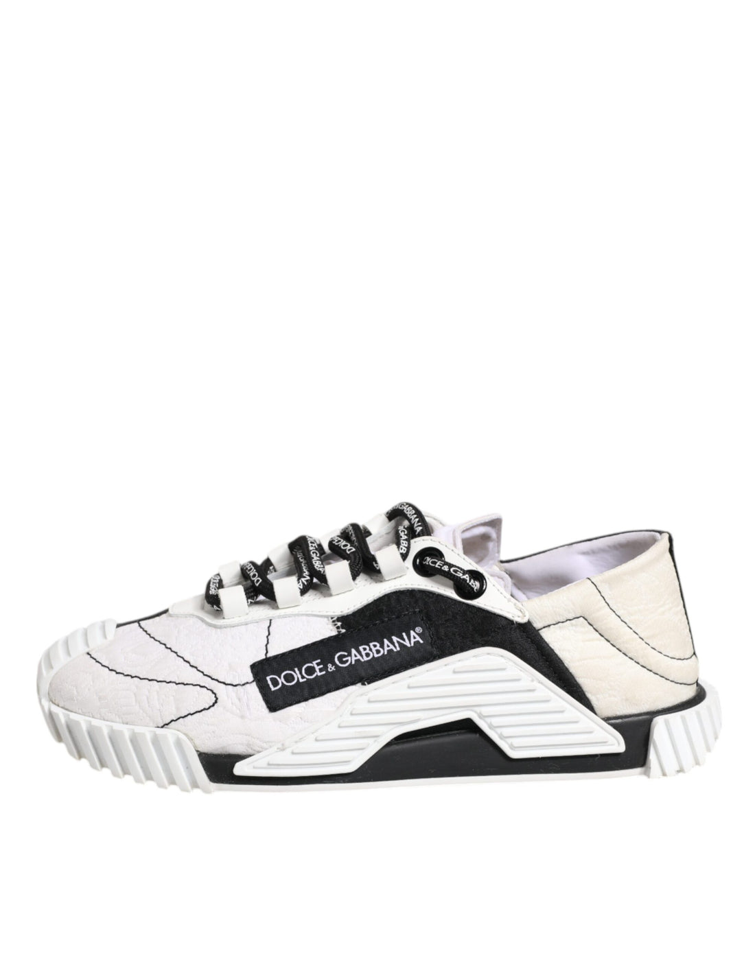 Dolce & Gabbana White Black NS1 Low Top Sneakers Shoes