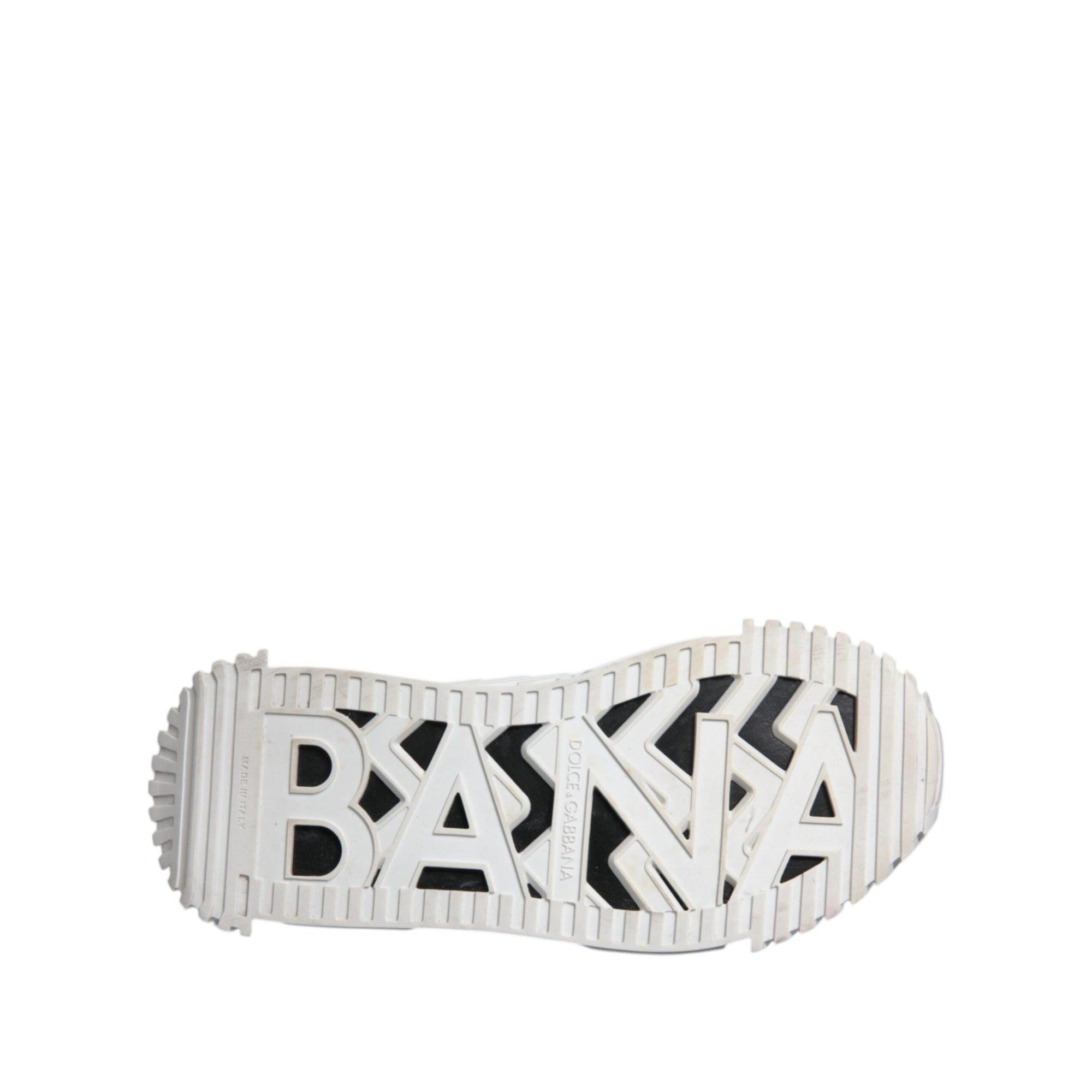 Dolce &amp; Gabbana White Black NS1 Low Top Sneakers Shoes