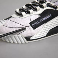 Dolce & Gabbana White Black NS1 Low Top Sneakers Shoes