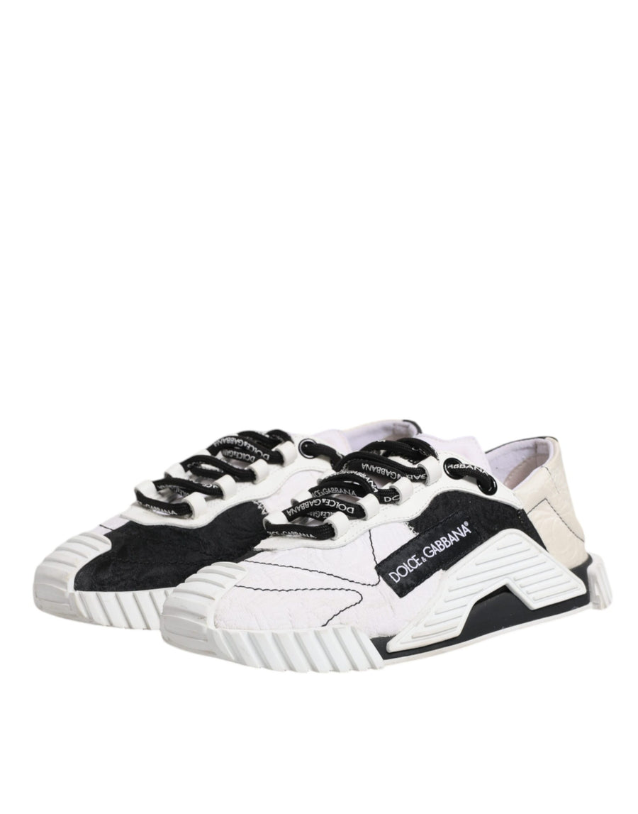 Dolce & Gabbana White Black NS1 Low Top Sneakers Shoes