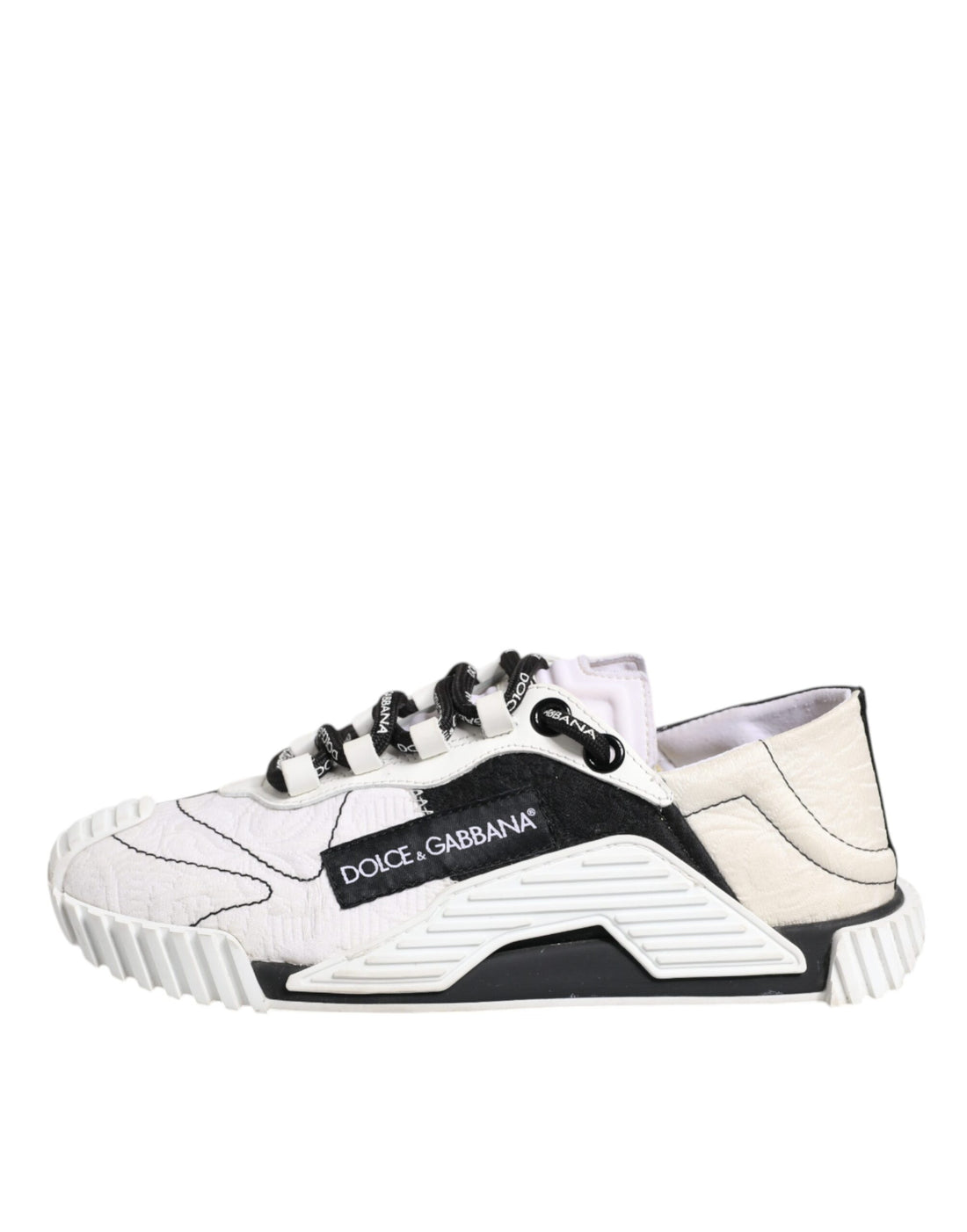 Dolce & Gabbana White Black NS1 Low Top Sneakers Shoes