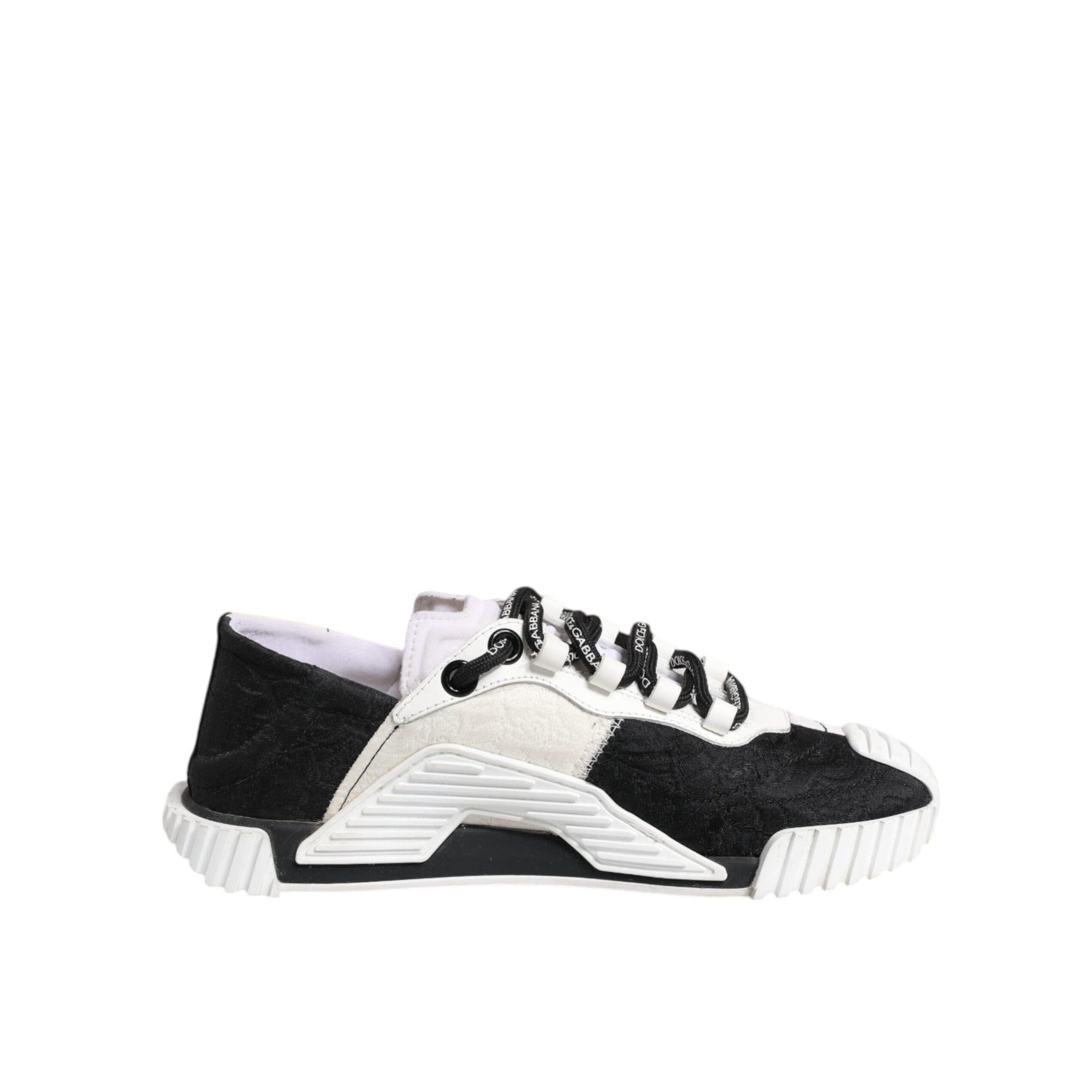 Dolce &amp; Gabbana White Black NS1 Low Top Sneakers Shoes