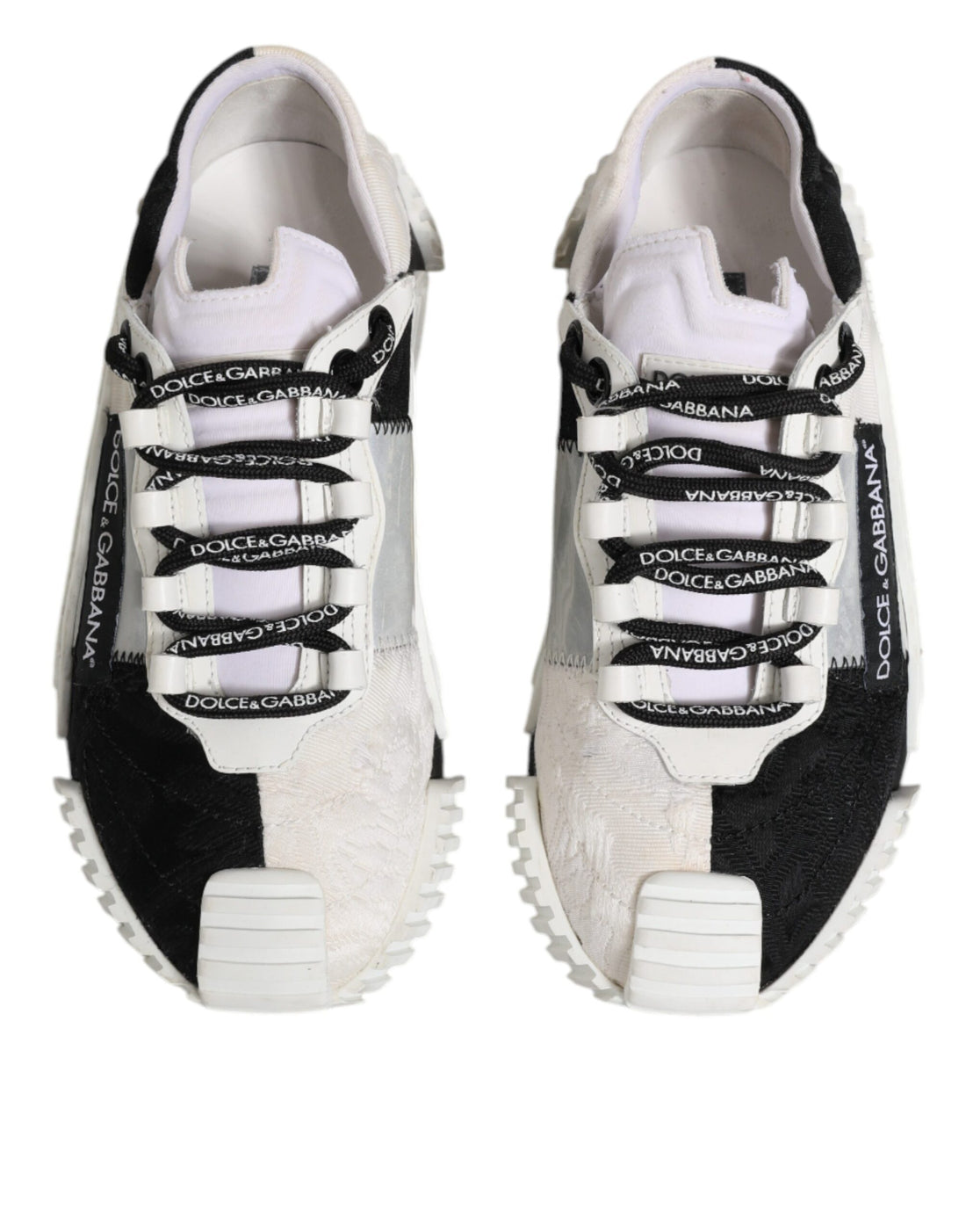 Dolce & Gabbana White Black NS1 Low Top Sneakers Shoes